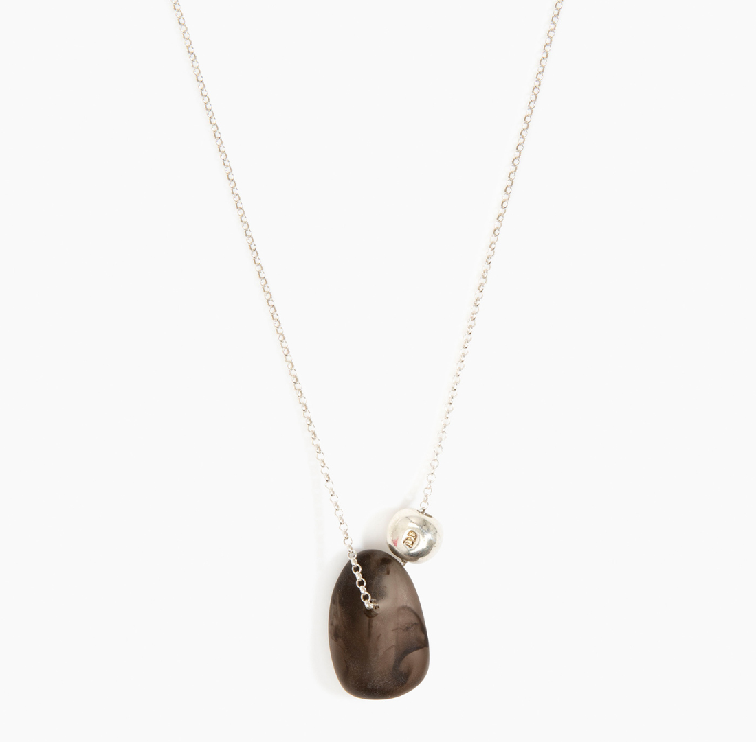 Joie De Vivre Pendant | Cocoa + Silver