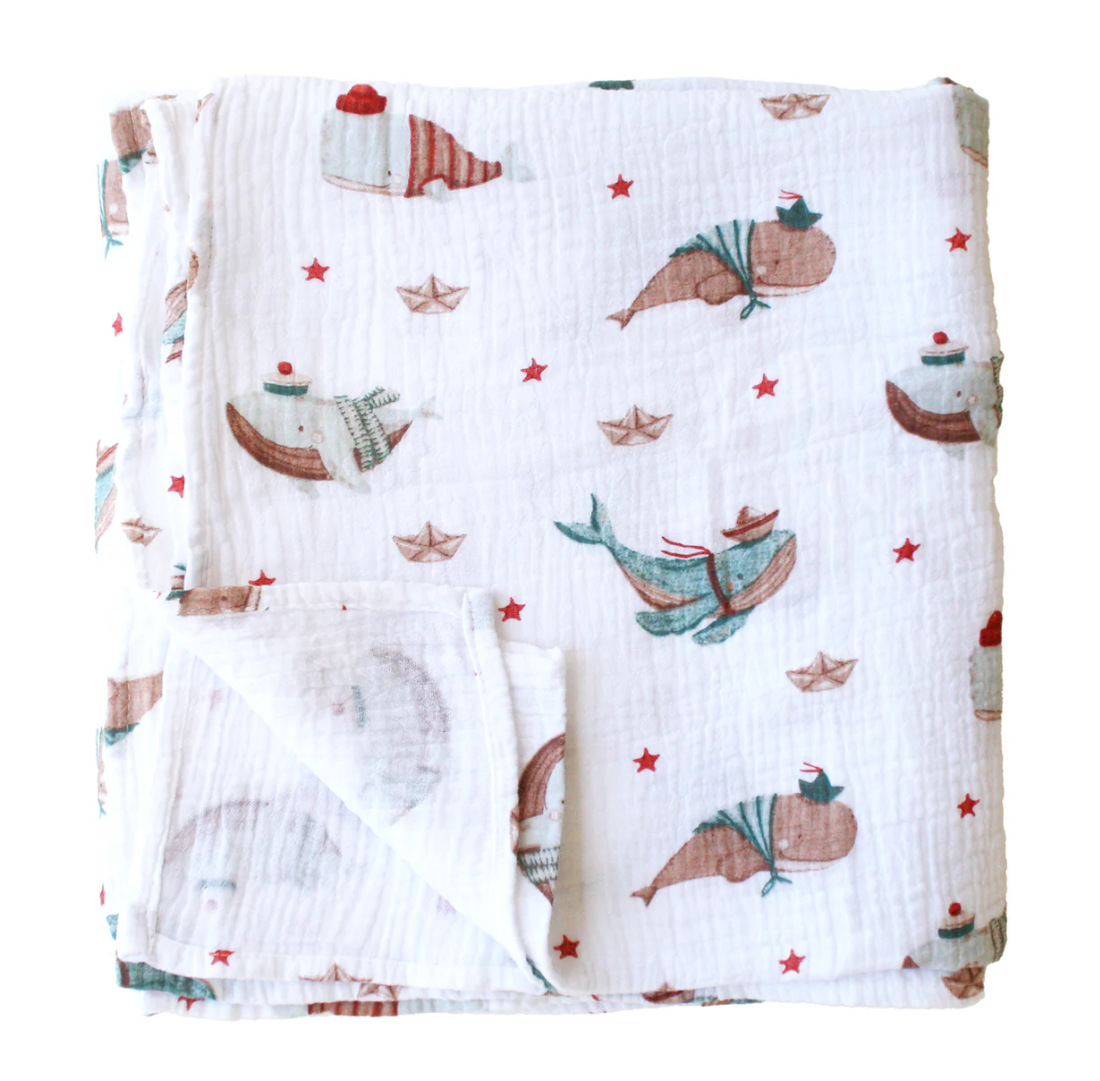 Muslin Swaddle | Whales
