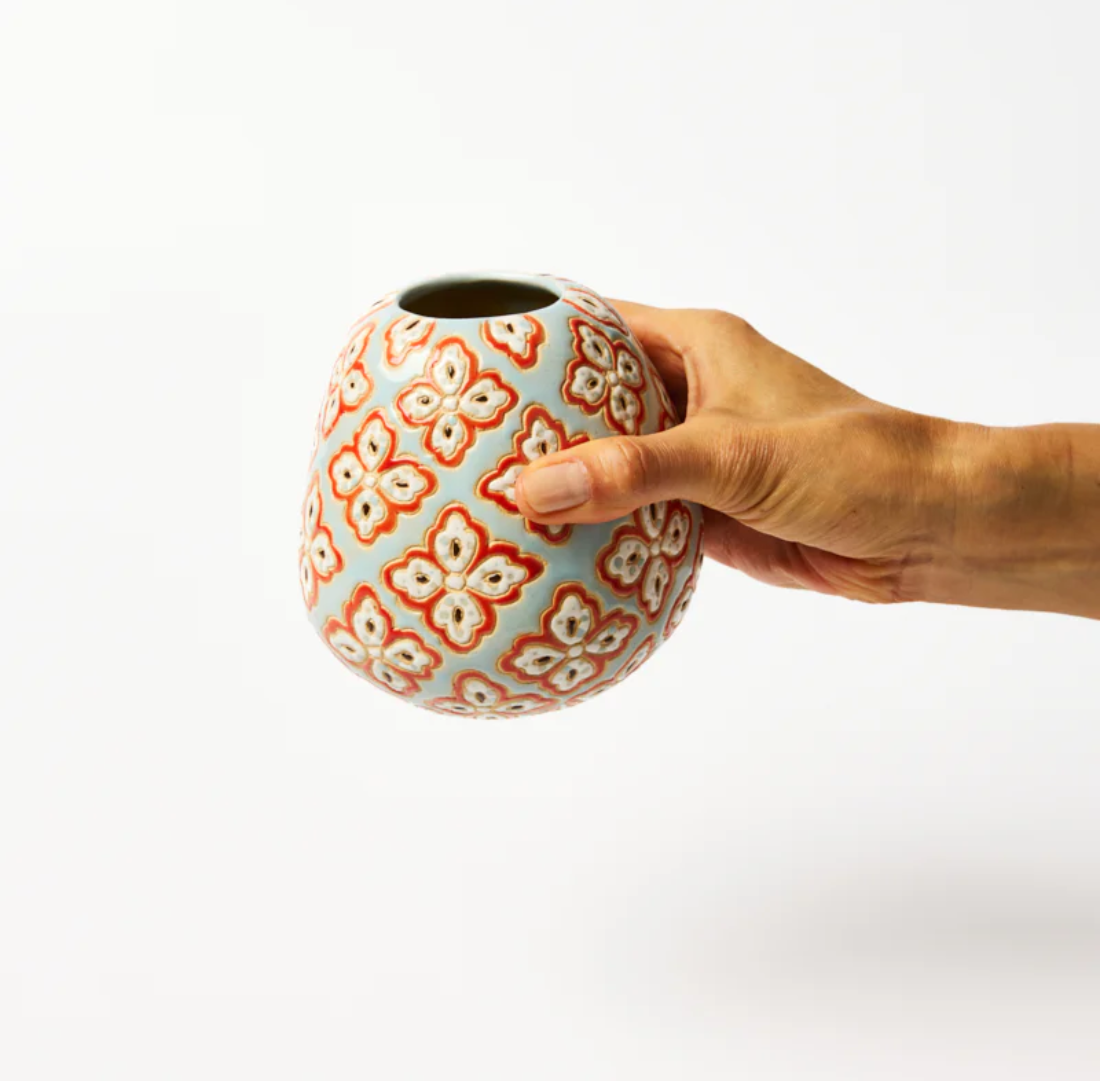 Pollen Vase | Blue Paisley
