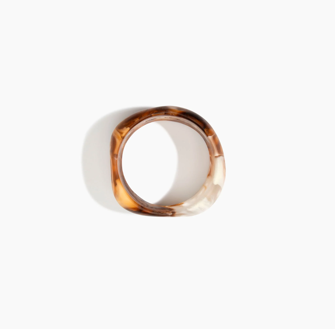 Large Organic Bangle | Light Horn