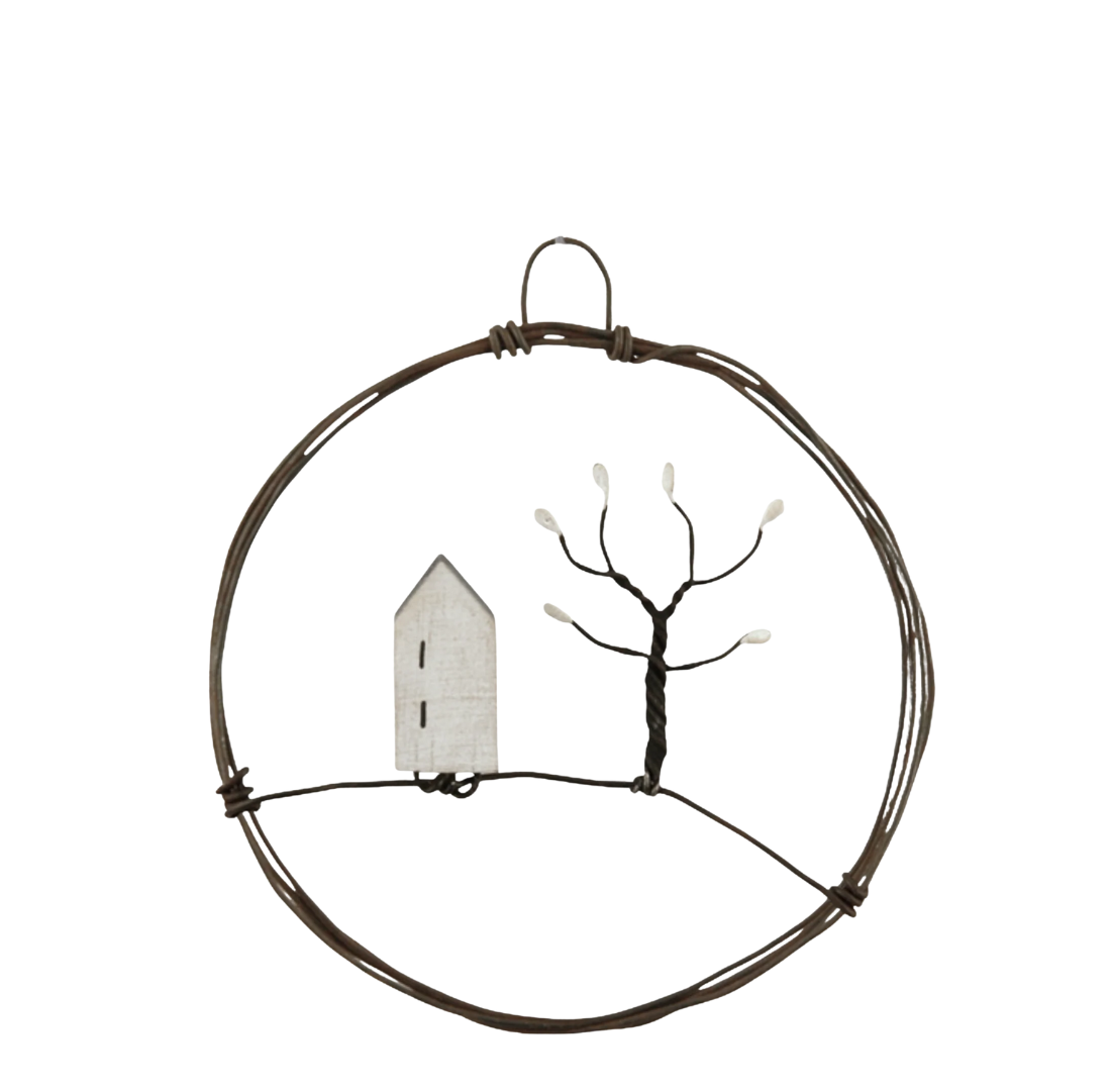 Metal Wreath | House + Tree
