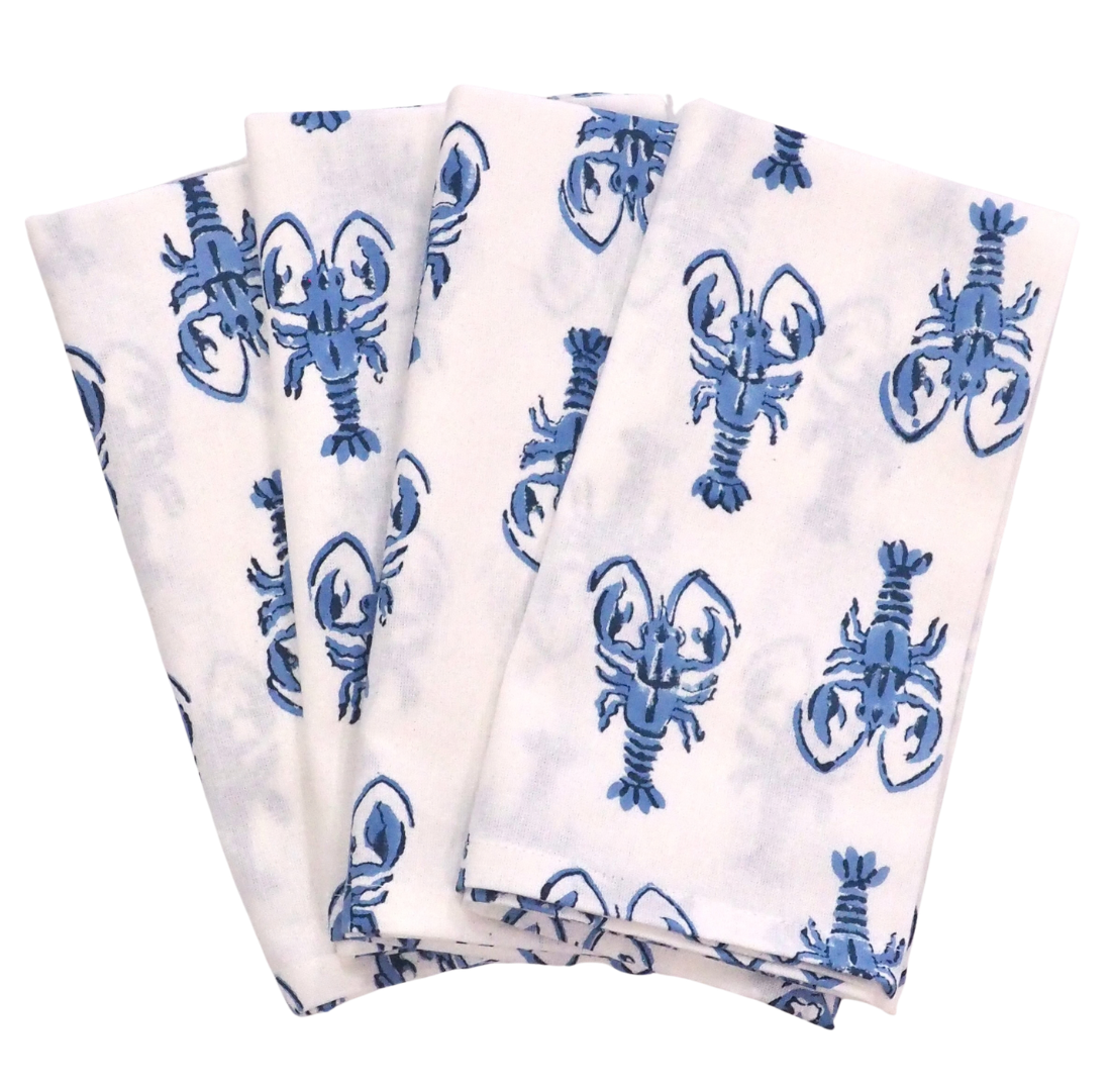 Napkin | Lobster | Blue x 4
