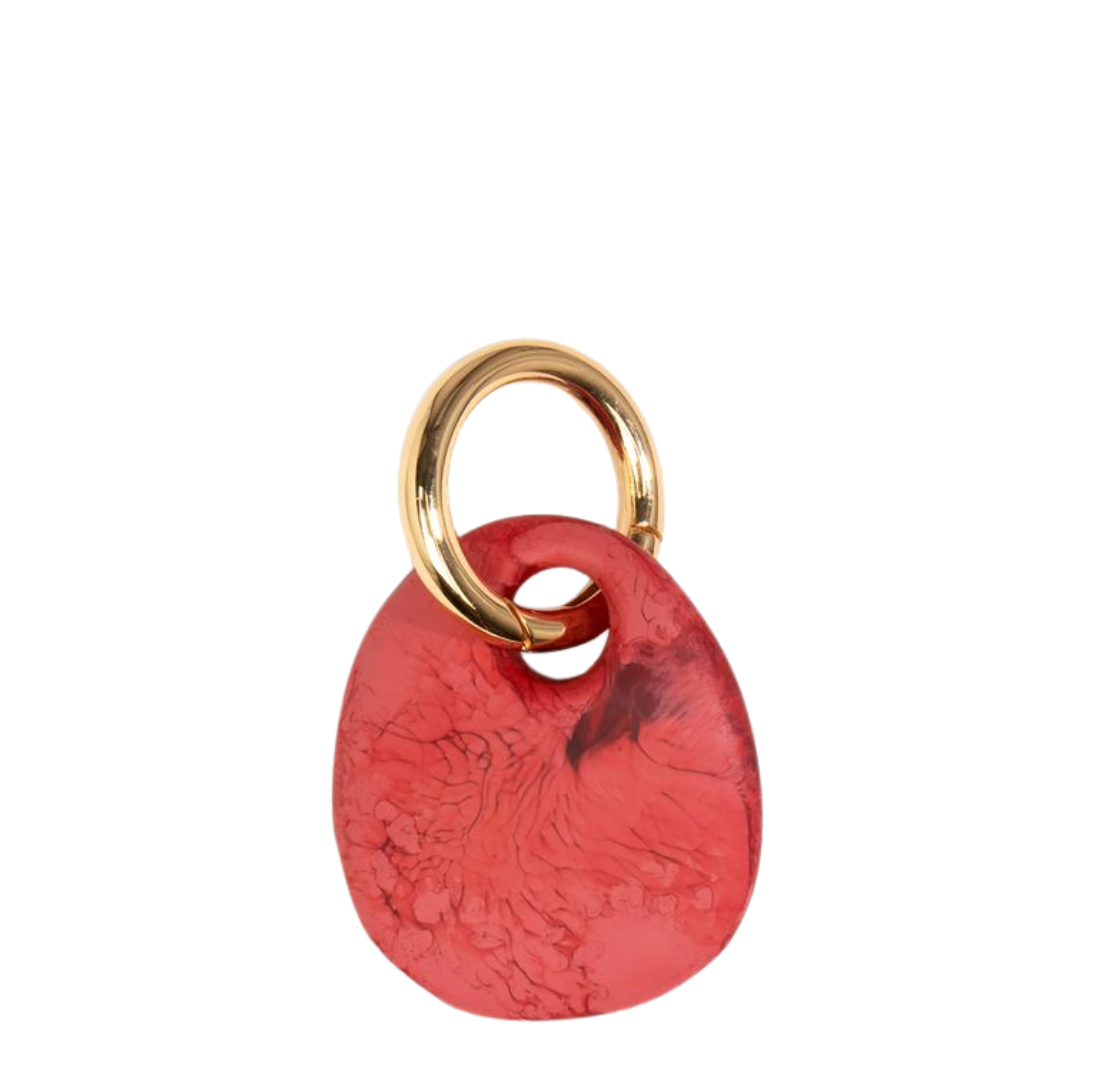 Earth Keyring | Cranberry | Brass