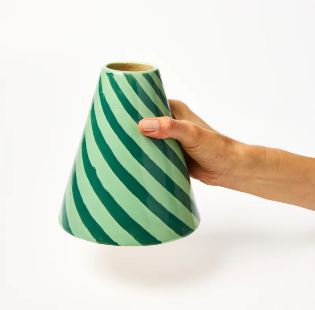 Jester Vase | Mint Swirl