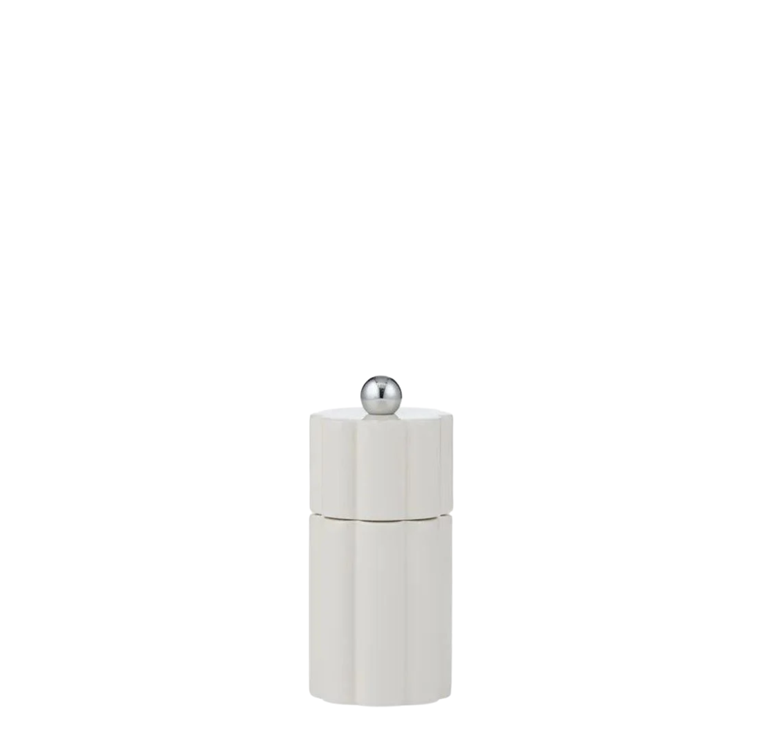 Fluted Wood S&P Grinder 11.5cm | Ivory