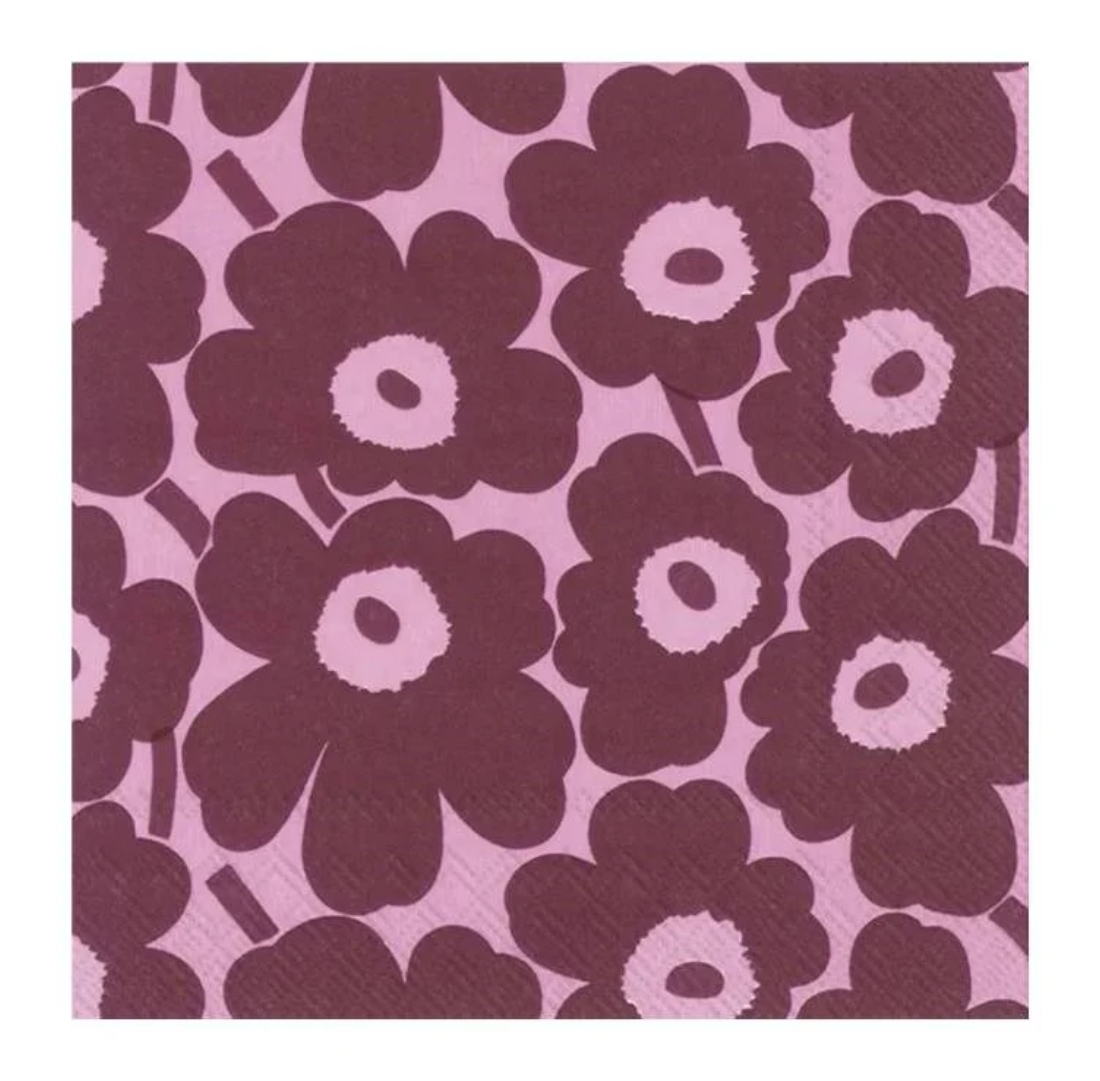 Mini Unikko Pink Napkin | 20 Pack