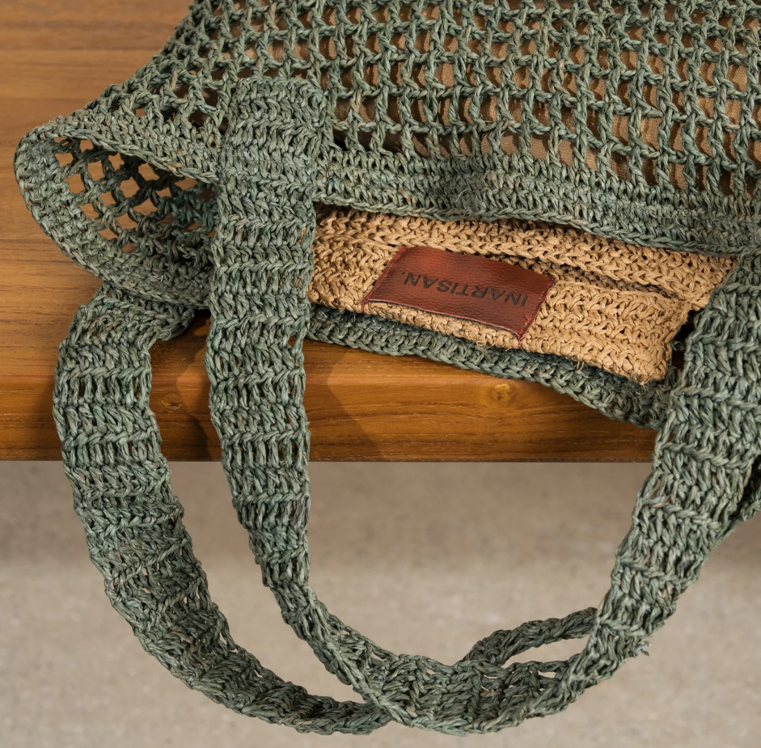 Raffia Tote Bag | Mineral