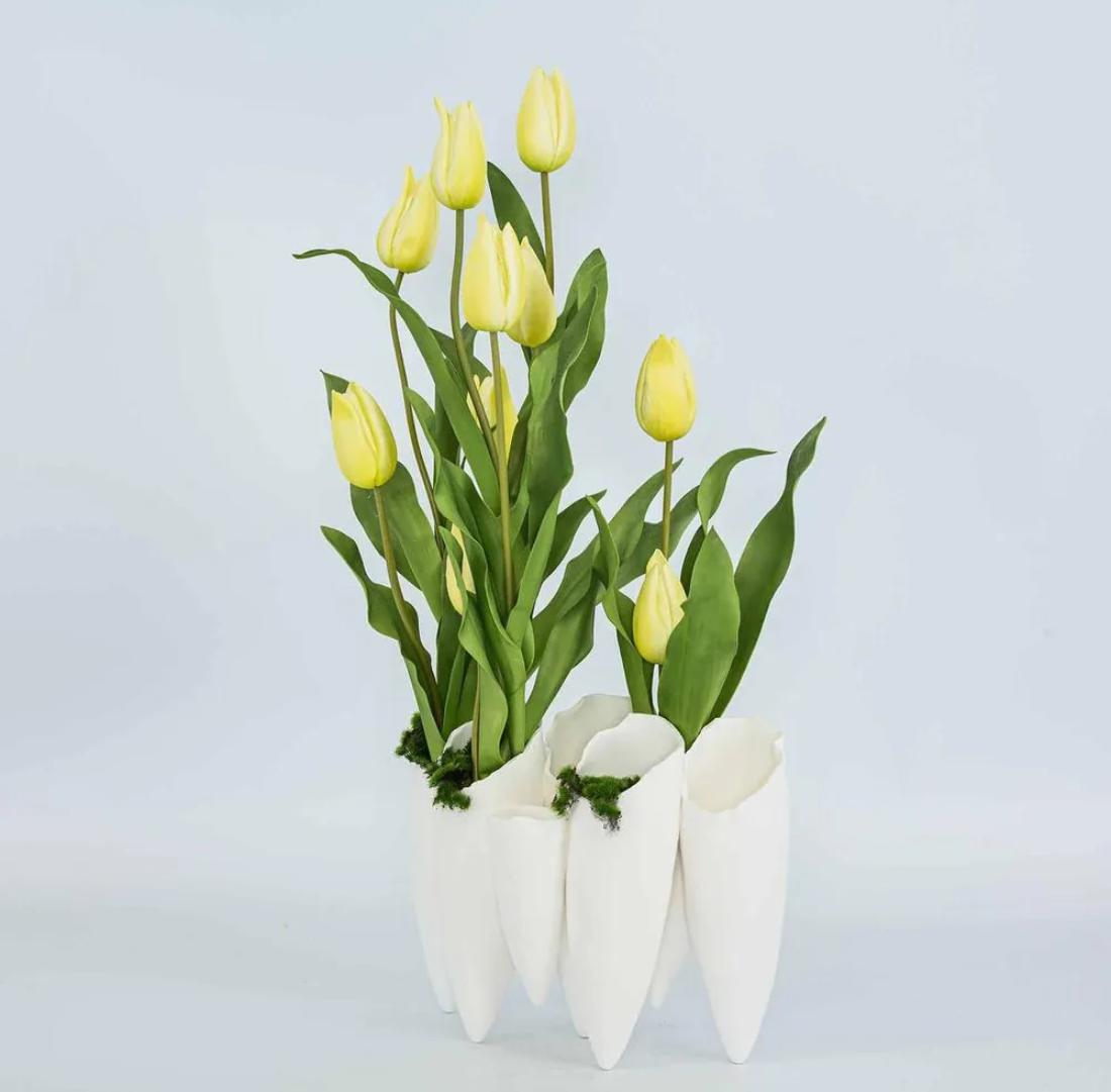 Antje Cone Vase | White