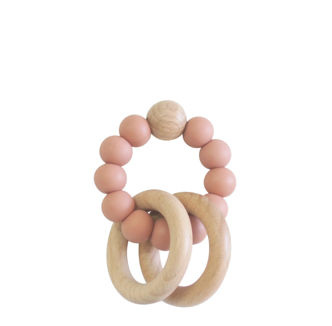 Beechwood Teether Rings | Terracotta