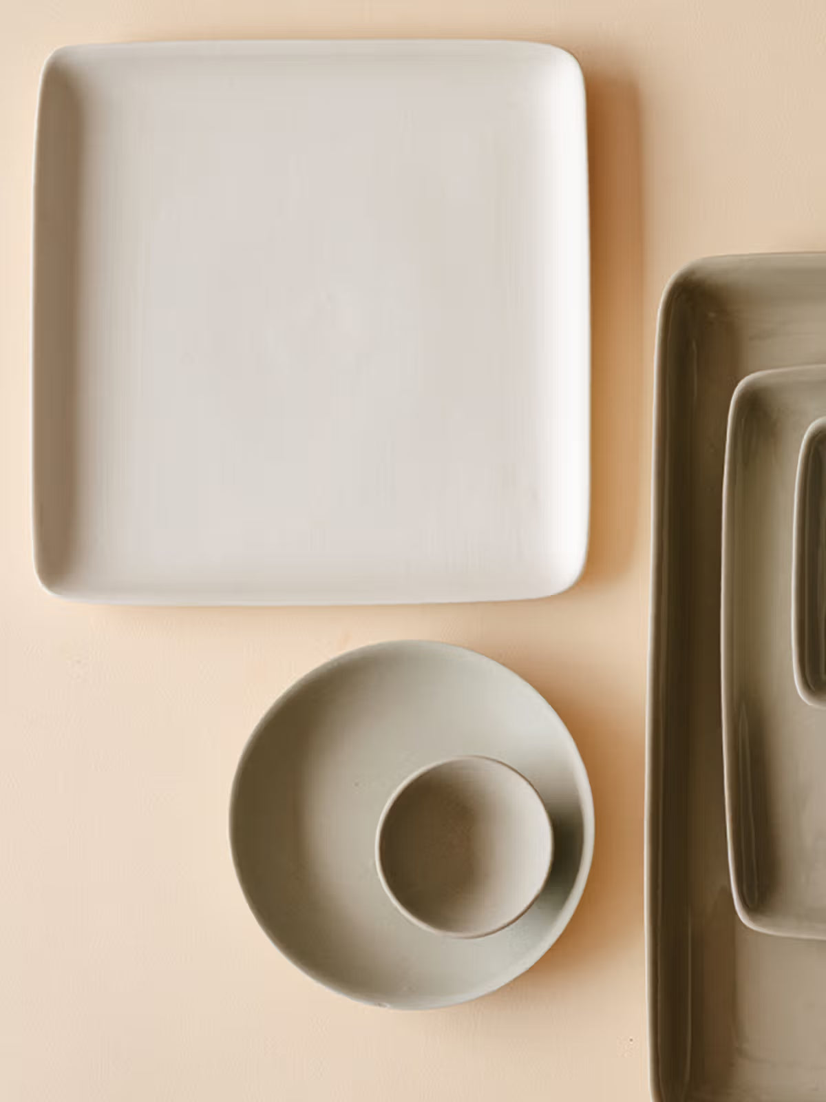 Square Platter | Milk | Medium