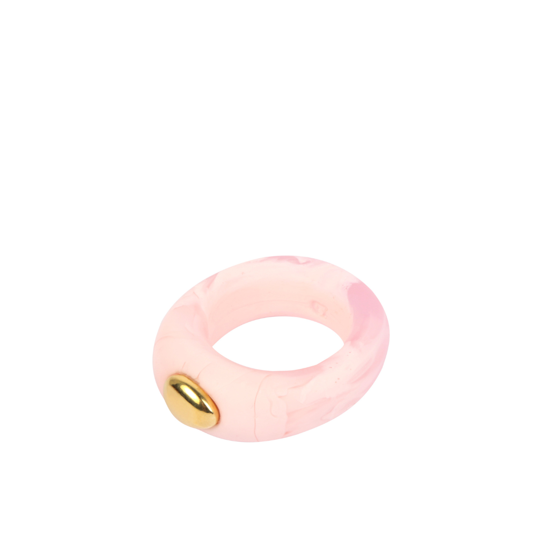 Round Rock Ring | Shell Pink | Gold