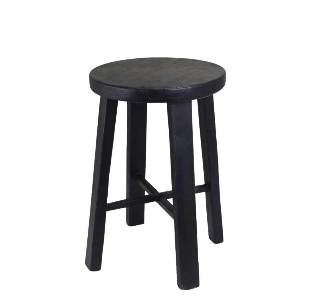 Round Stool 45cm | Black