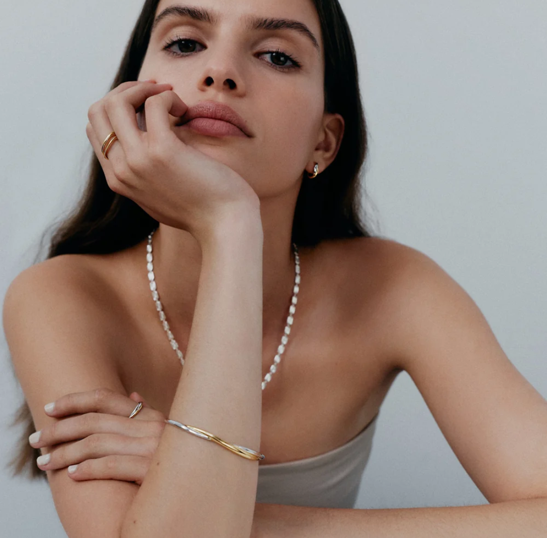 Halcyon Bangle | Mixed Metals