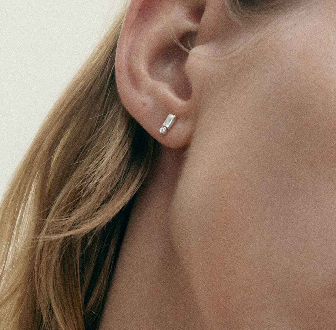 Vantage Topaz Studs | Sterling Silver