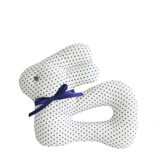 My First Bunny Rattle | Navy Spot