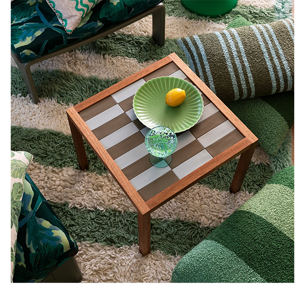 Tiled Side Table | Blue Green