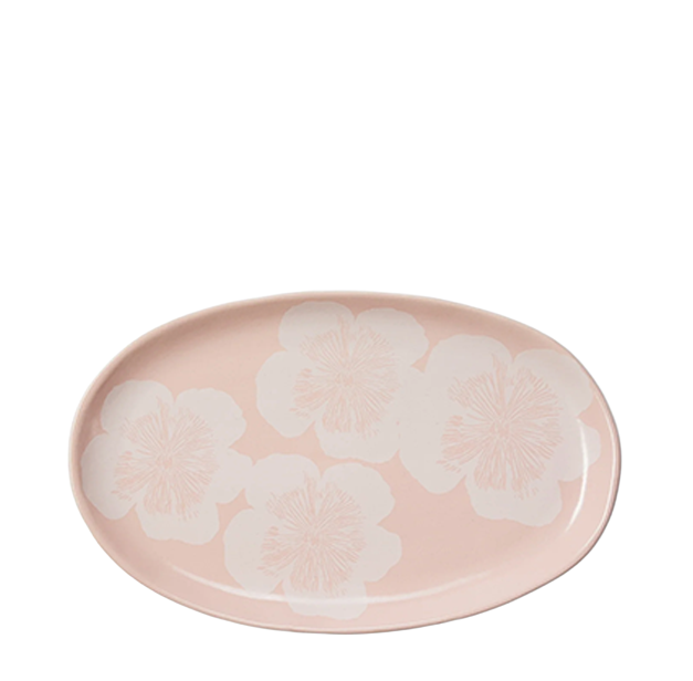 Jardin Pink Oval Plate