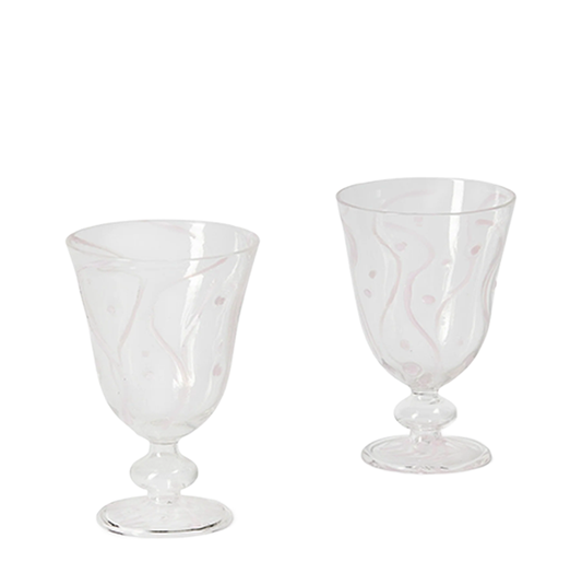 Waves Pink Goblets | Set 2