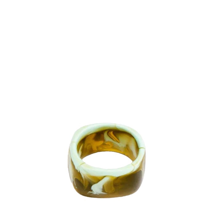 Cube Ring | Malachite