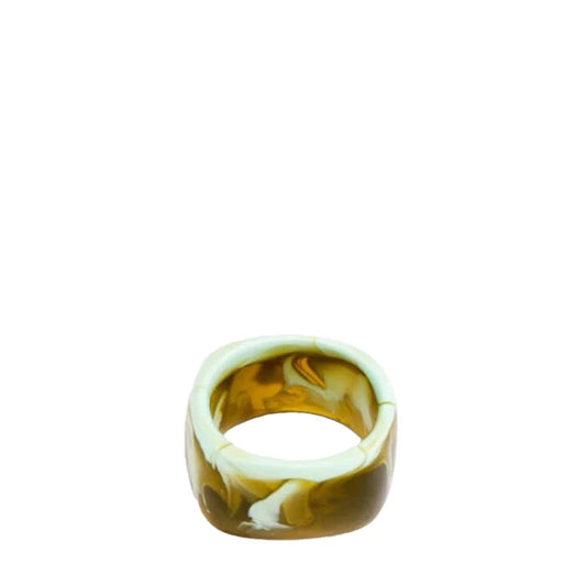 Cube Ring | Malachite