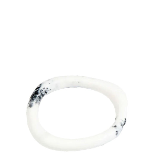Slate Bangle | White Marble