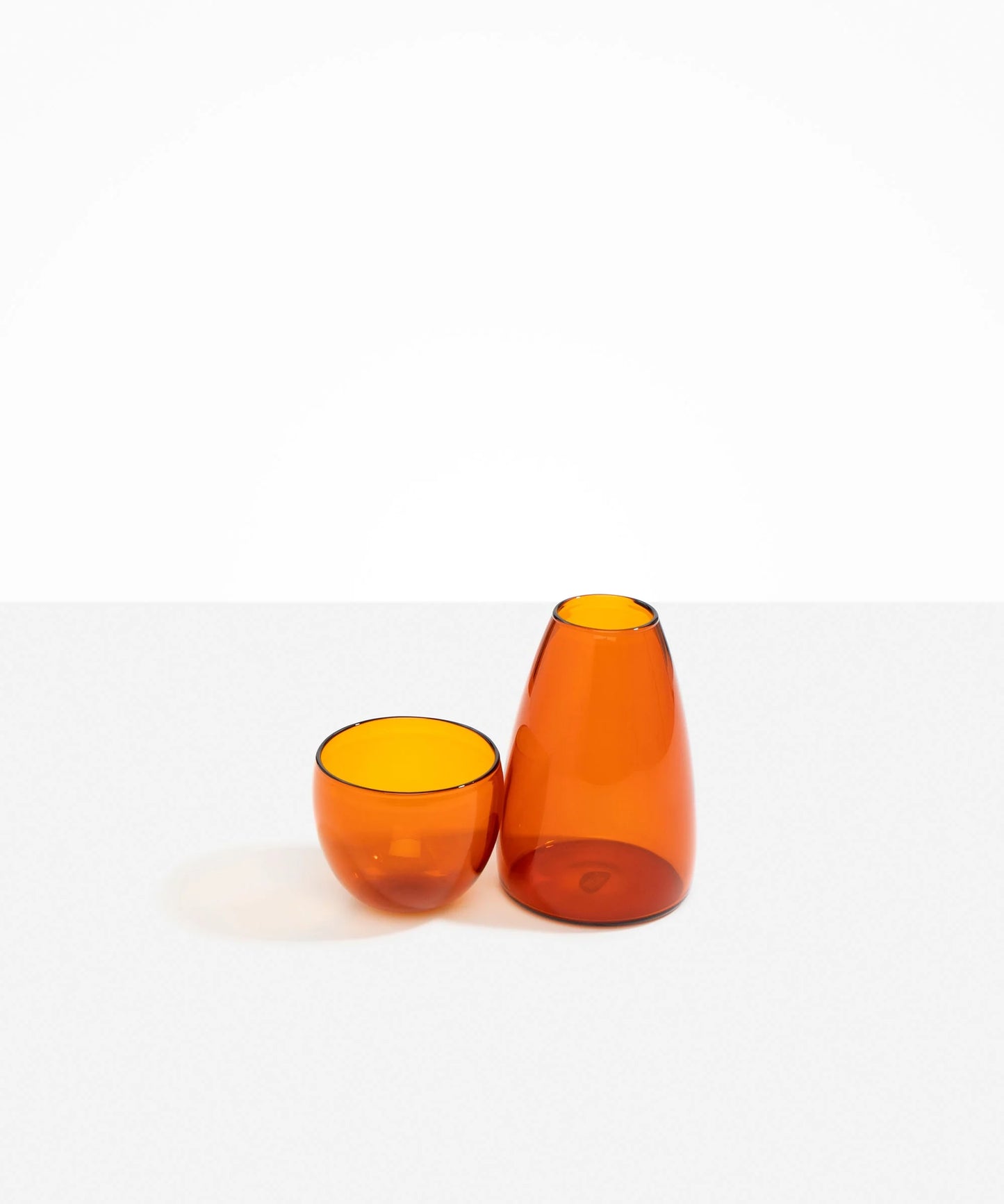 Glass Pebble Carafe + Glass | Amber