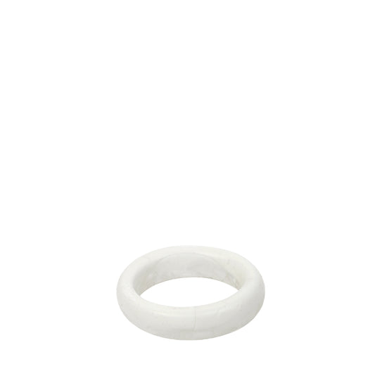 Modern Tribal Band Ring | White Clear