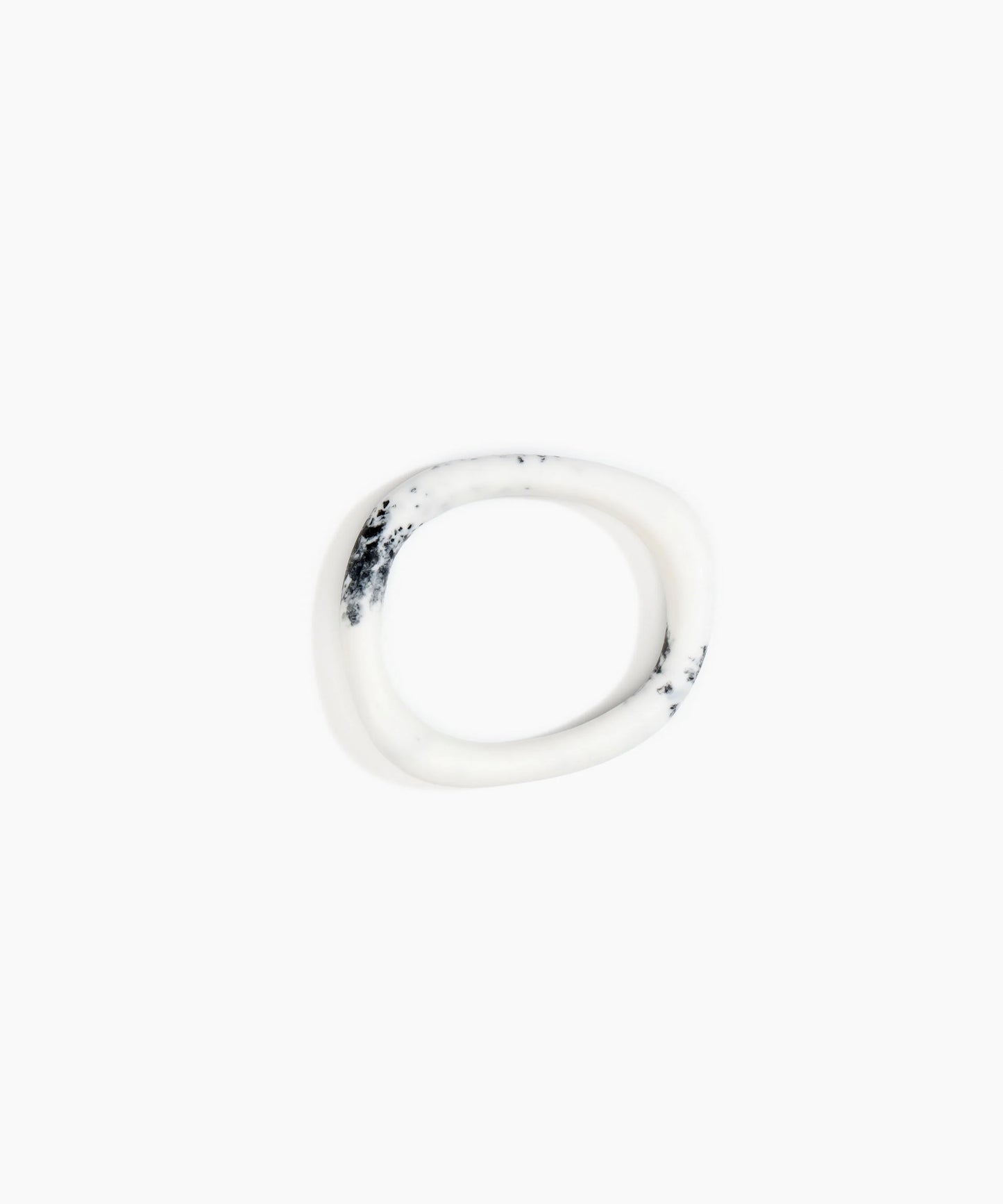 Slate Bangle | White Marble