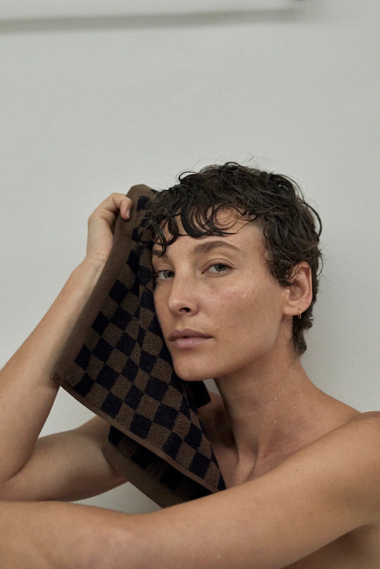 Quill Face Cloth | Tabac + Noir