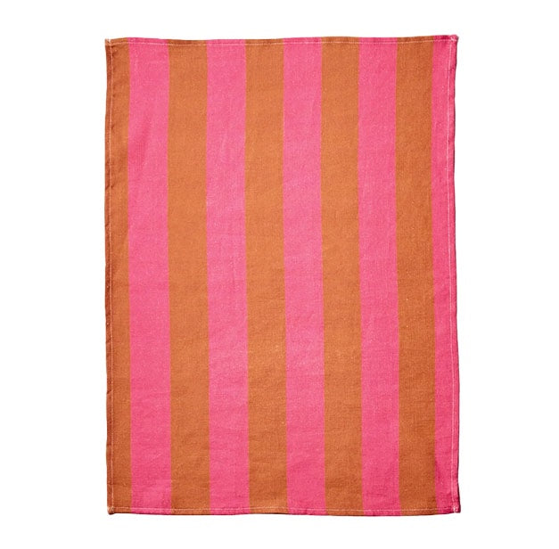 Linen Tea Towel | Candy Stripe