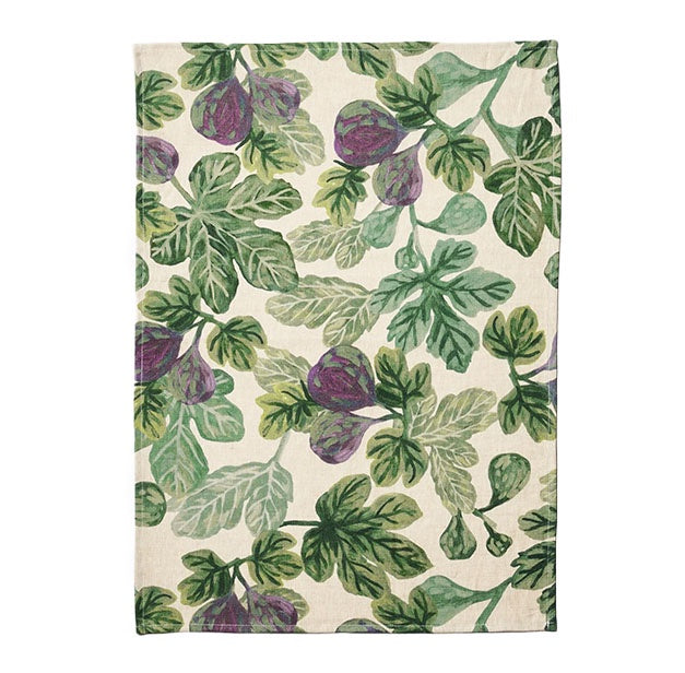 Linen Tea Towel | Figgy Green