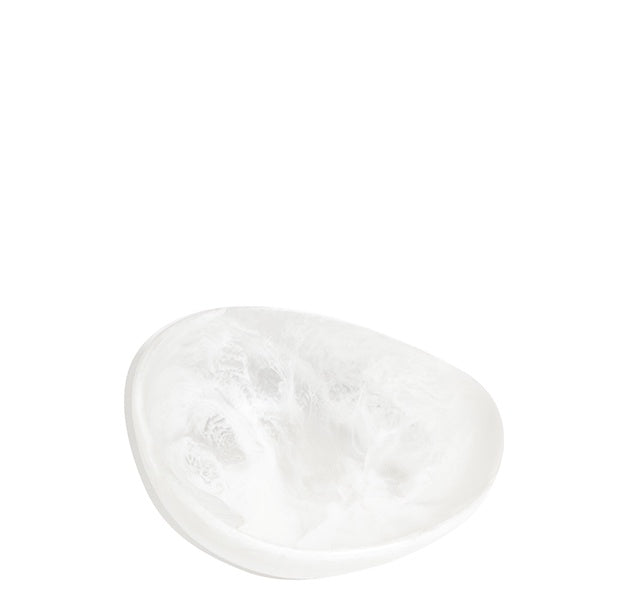 Flow Dessert Bowl | White Clear