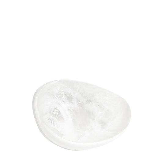 Flow Dessert Bowl | White Clear