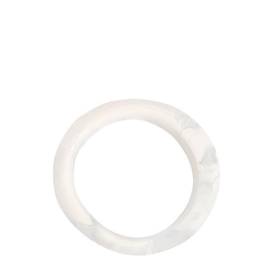 Small Organic Bangle | White Clear