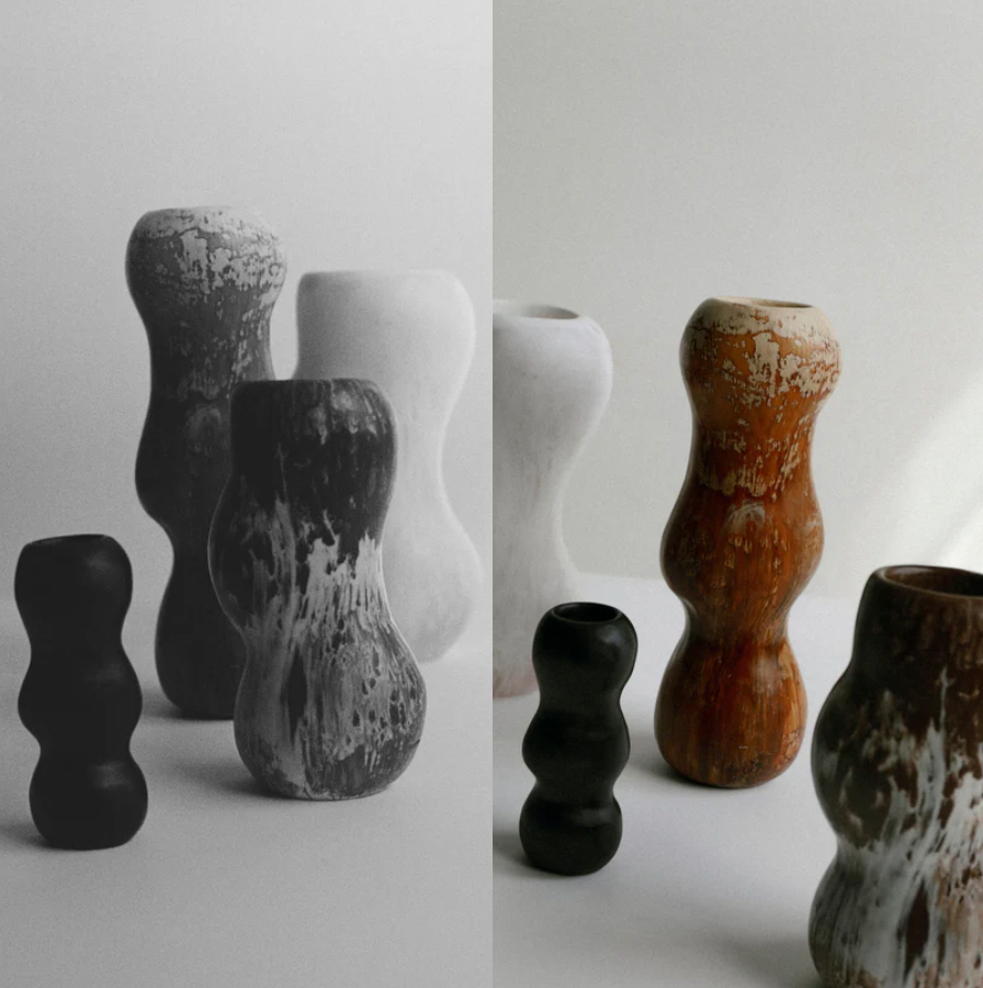 Mountain Vase | Black | Large