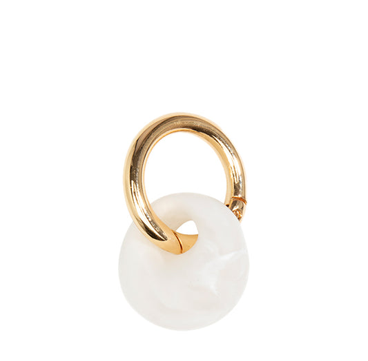 Splash Keyring | White Clear | Brass