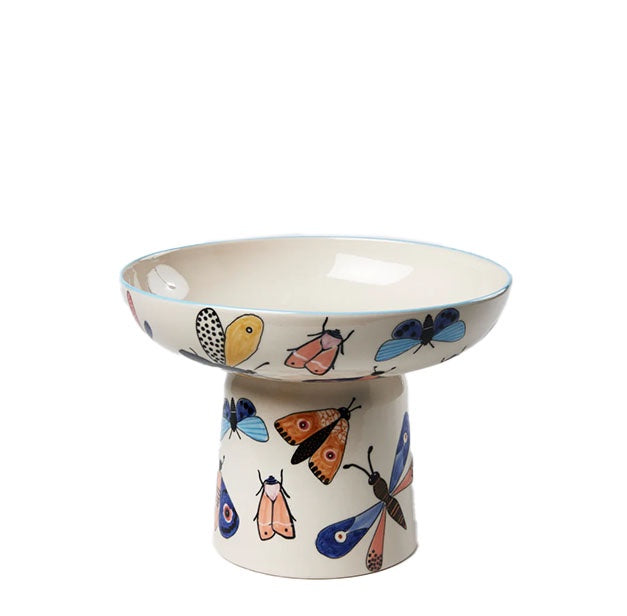 Moth Party Footed Bowl