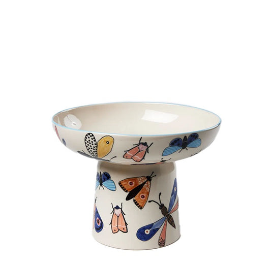 Moth Party Footed Bowl