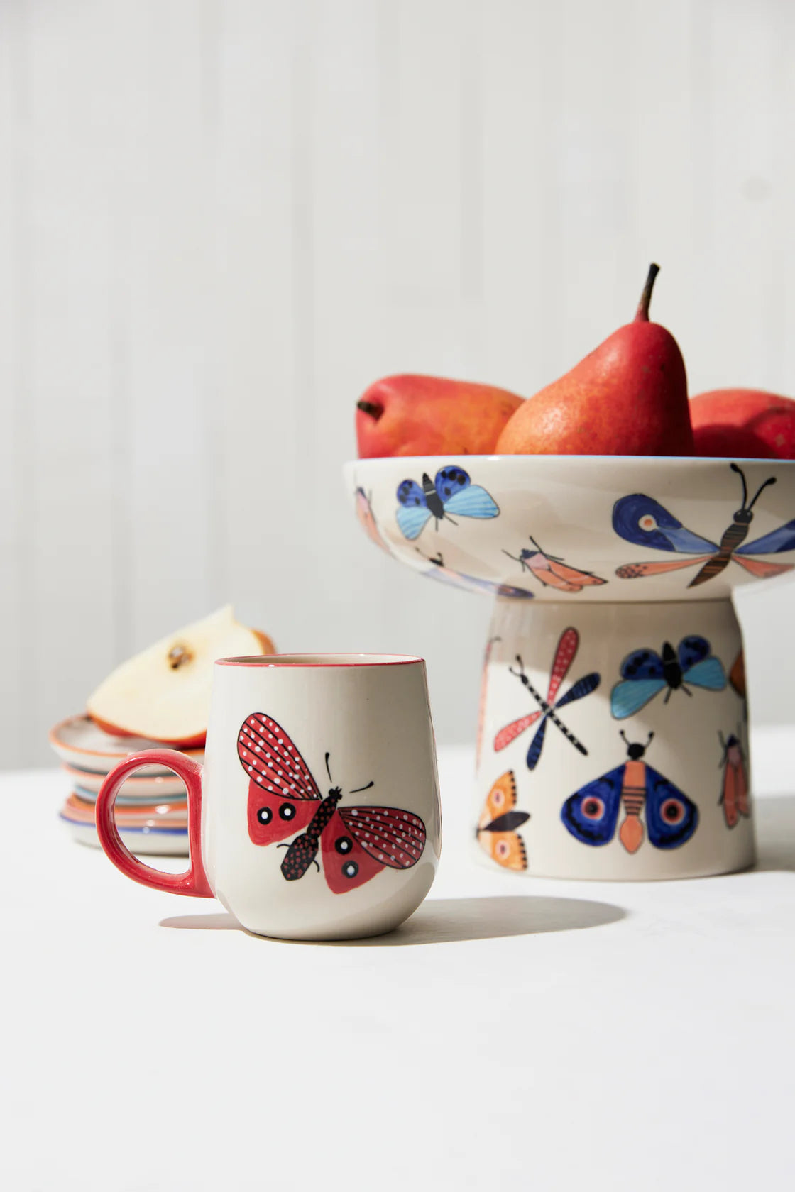 Moth Party Footed Bowl