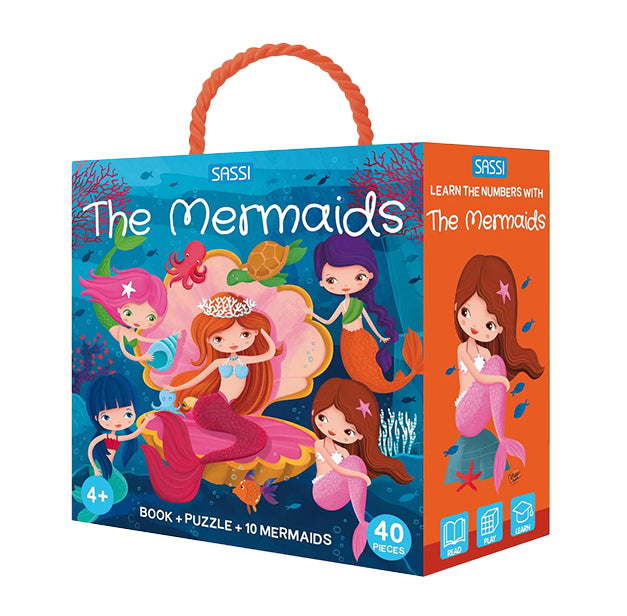 3D Puzzle & Book Set | Learn Numbers with Mermaids