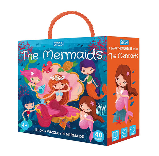 3D Puzzle & Book Set | Learn Numbers with Mermaids