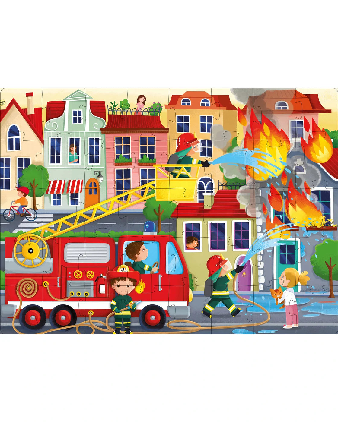 3D Puzzle & Book Set | Learn Words with Firefighters