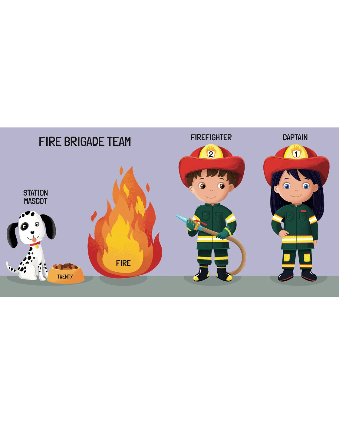 3D Puzzle & Book Set | Learn Words with Firefighters