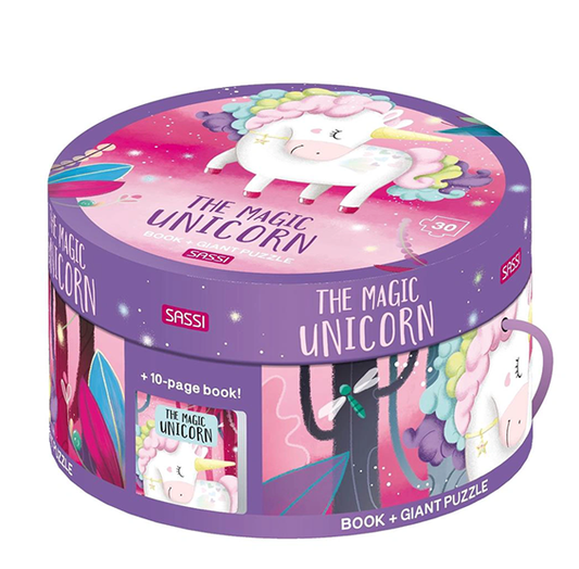 Book and Giant Puzzle | The Magic Unicorn | 30 pcs