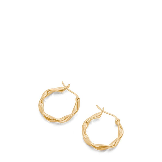 Wave Hoops | 18k Gold Plated