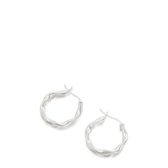 Wave Hoops | Sterling Silver