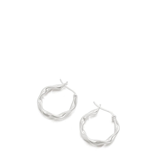 Wave Hoops | Sterling Silver