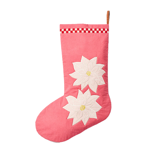 Christmas Stocking | Poinsettia