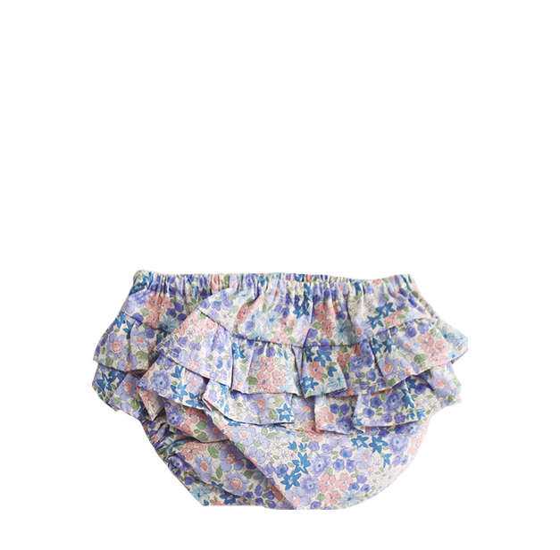 Ruffle Nappy Cover | Liberty Blue