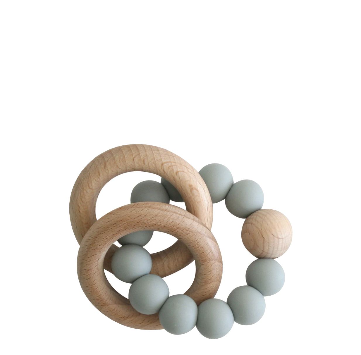 Beechwood Teether Rings | Sage